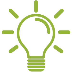 light bulb green icon