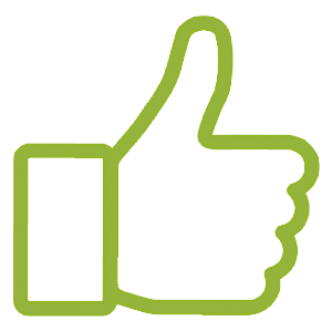 thumbs up green icon