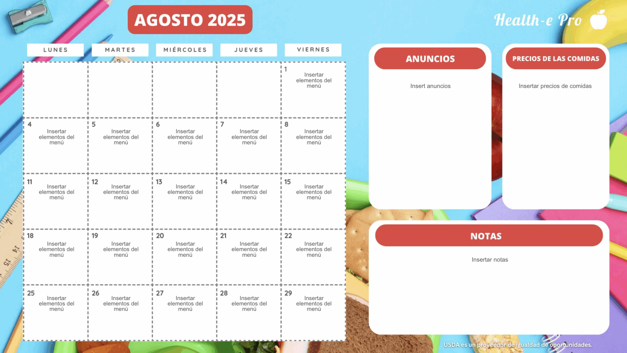 2025-26 Spanish Google Calendar Templates