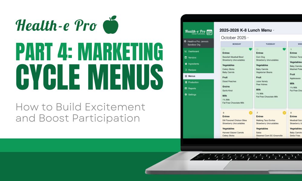 Marketing Cycle Menus – How to Build Excitement and Boost Participation in Your School Nutrition Program