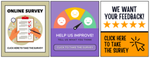 Survey Sidebar Images with text: Click Here to Take the Survey.