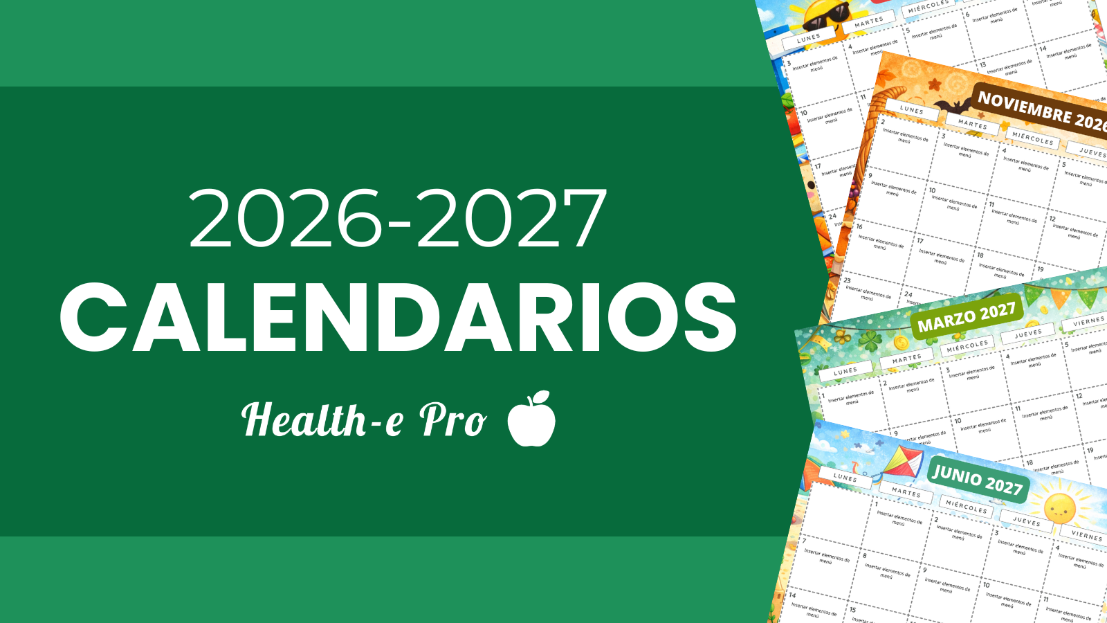Canva Spanish Menu Calendar Templates for School Nutrition Programs
